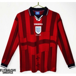 Anglie 1998 Retro Venkovní Dres Dlouhý Rukáv Anglie 1998 Retro Venkovní Dres Dlouhý Rukáv